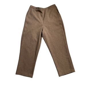 Vintage 90s Alfred Dunner pull on brown trousers